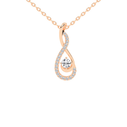 Kaira 0.5Ct Infinity Round Cut Fancy Lab Diamond Pendant