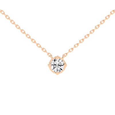 1.5Ct Round Shape,Rose Gold,Solitaire Pendants