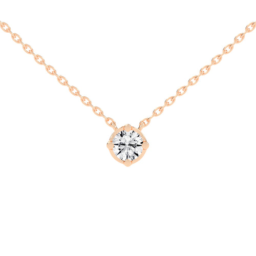 1.5Ct Round Shape,Rose Gold,Solitaire Pendants