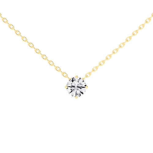 2Ct Round Shape Rose Gold Solitaire Pendants