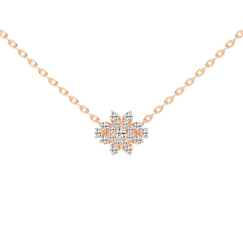 Aphra Snowflake Round Cut Fancy Lab Diamond Pendant