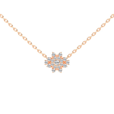 Aphra Snowflake Round Cut Fancy Lab Diamond Pendant