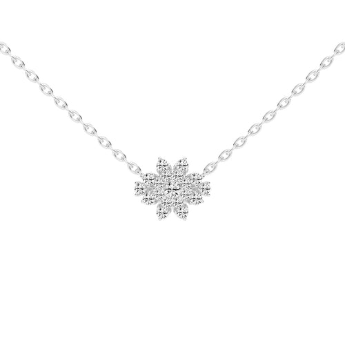 Aphra Snowflake Round Cut Fancy Lab Diamond Pendant