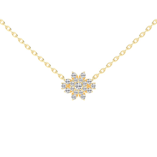 Aphra Snowflake Round Cut Fancy Lab Diamond Pendant