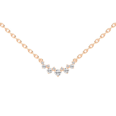 Breeze Graduated Cluster Round Cut Delicate Lab Diamond Pendant