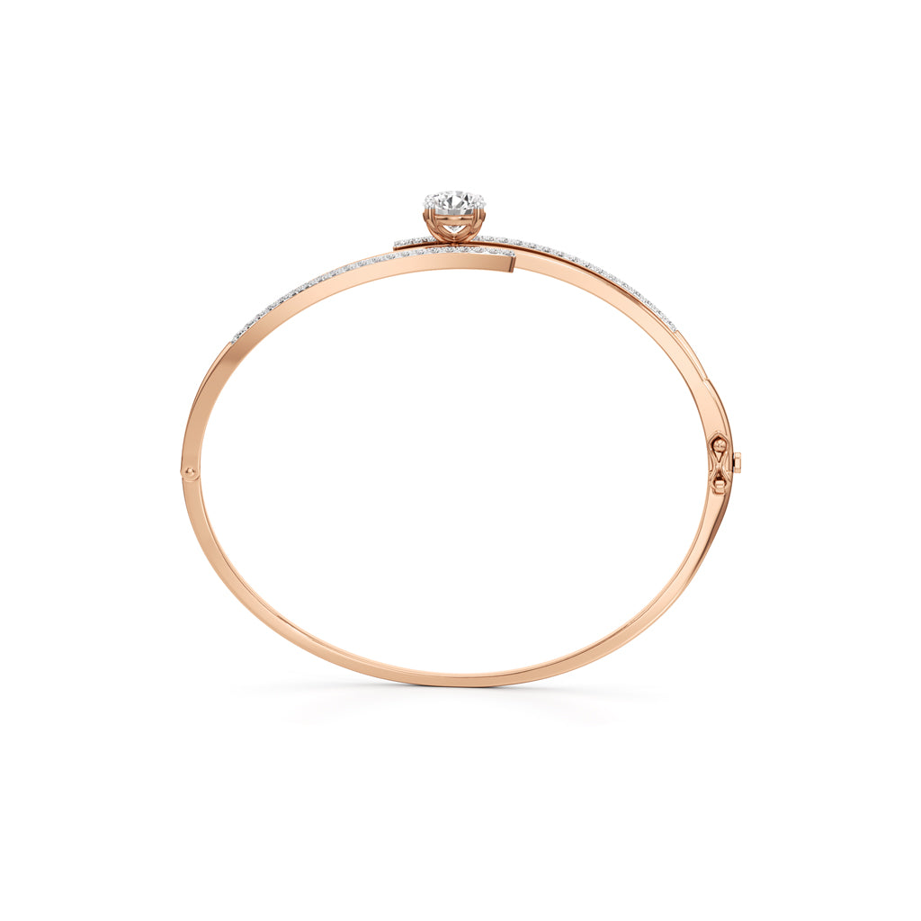 Lavina 175Ct Single Round Cut Kada Bracelet