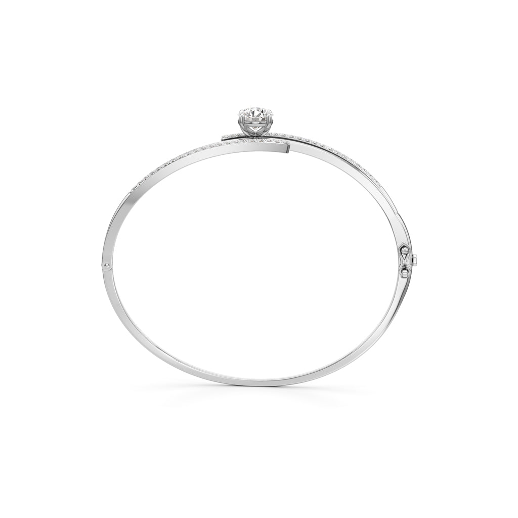 Lavina 175Ct Single Round Cut Kada Bracelet