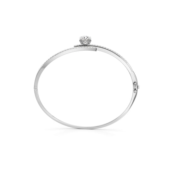 Lavina 175Ct Single Round Cut Kada Bracelet