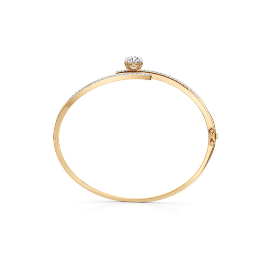 Lavina 175Ct Single Round Cut Kada Bracelet