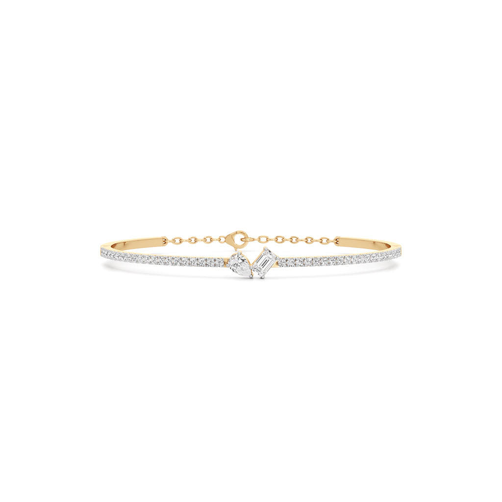 Nydia 125Ct Two Unique Cut Kada Bracelet