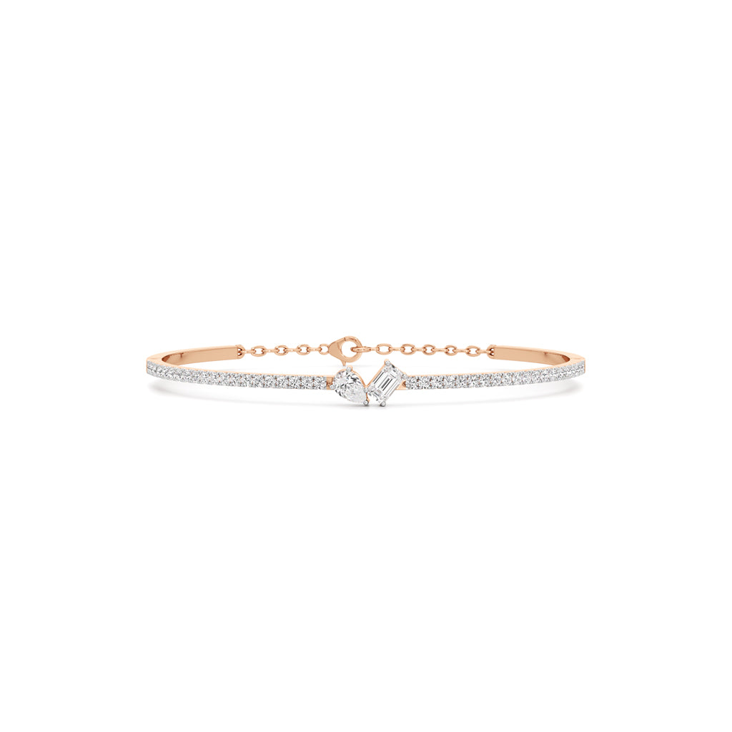 Nydia 125Ct Two Unique Cut Kada Bracelet