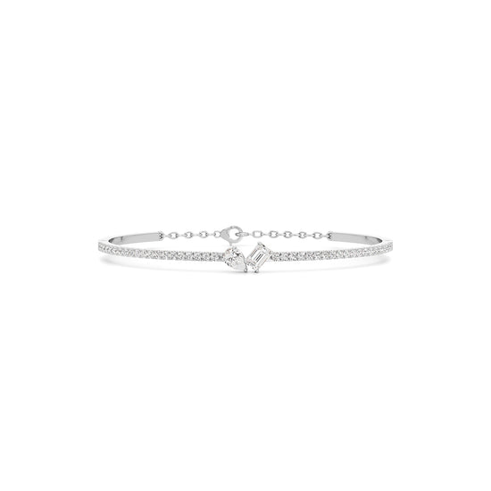 Nydia 125Ct Two Unique Cut Kada Bracelet