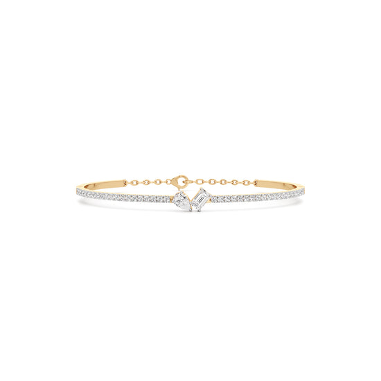 Nydia 125Ct Two Unique Cut Kada Bracelet