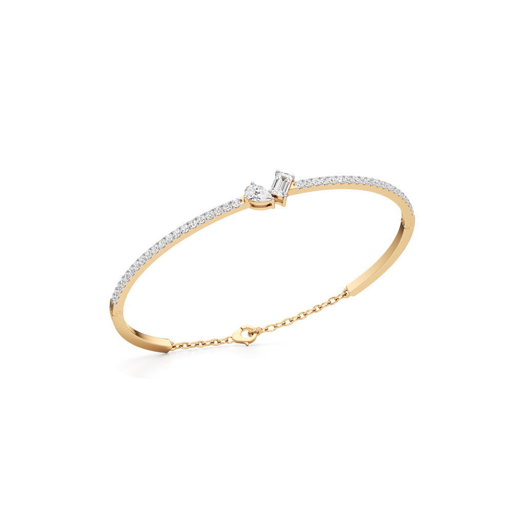 Nydia 125Ct Two Unique Cut Kada Bracelet