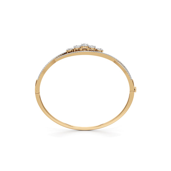 Nessa 225Ct CrissCross Oval Cut Kada Bracelet