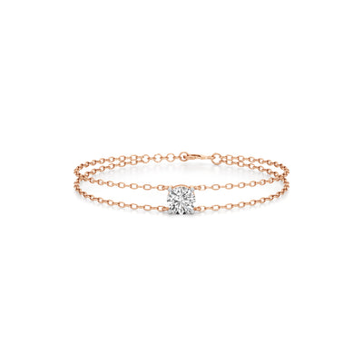 Faela 2Ct Round Cut Double Chain Bracelet