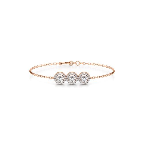 Evelia Double Round Cut Link Chain Bracelet