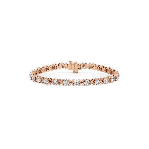 Celia 5Ct Floral Round Cut Fancy Bracelet