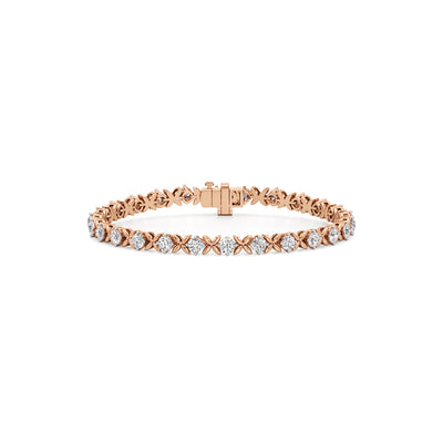 Celia 5Ct Floral Round Cut Fancy Bracelet