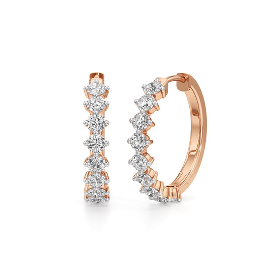 250Ct Round Shape Hoops