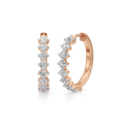 250Ct Round Shape Hoops