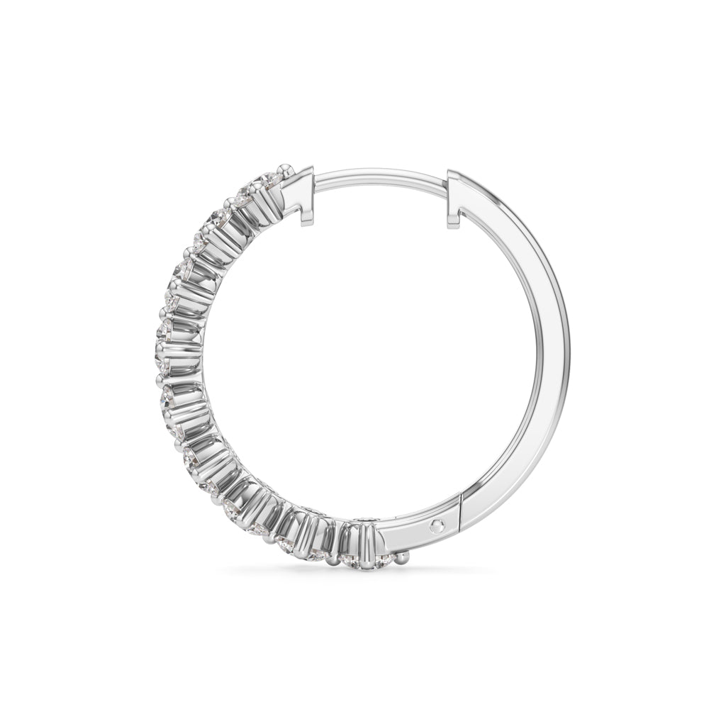 250Ct Round Shape Hoops