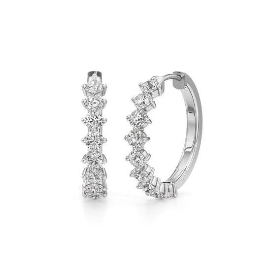 250Ct Round Shape Hoops