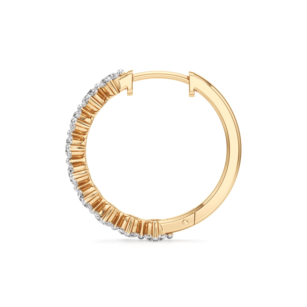 250Ct Round Shape Hoops