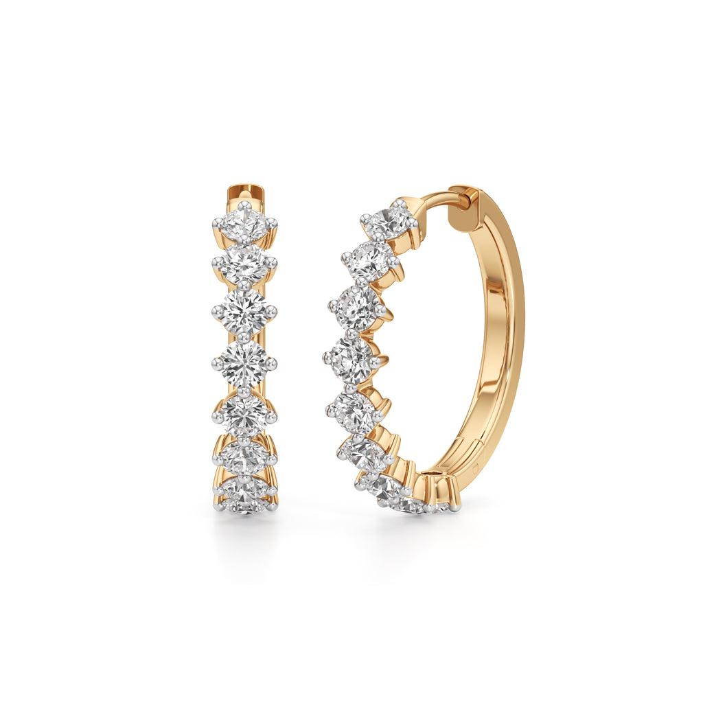 250Ct Round Shape Hoops