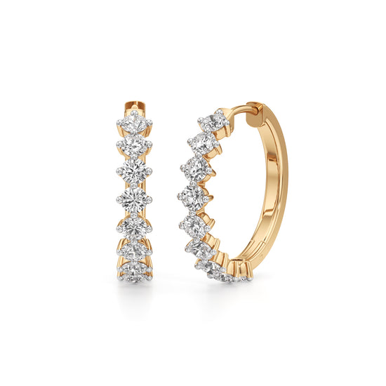 250Ct Round Shape Hoops