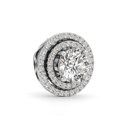 250Ct Round Shape Halo Studs