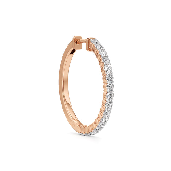 125Ct Round Shape Hoops Earrings