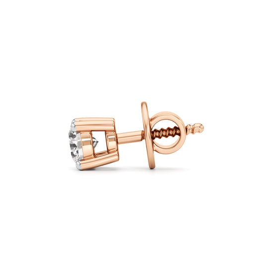 05Ct Round Shape Solitaire Studs Earrings
