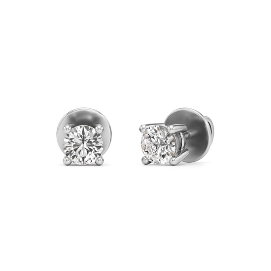 05Ct Round Shape Solitaire Studs Earrings