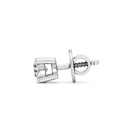05Ct Round Shape Solitaire Studs Earrings