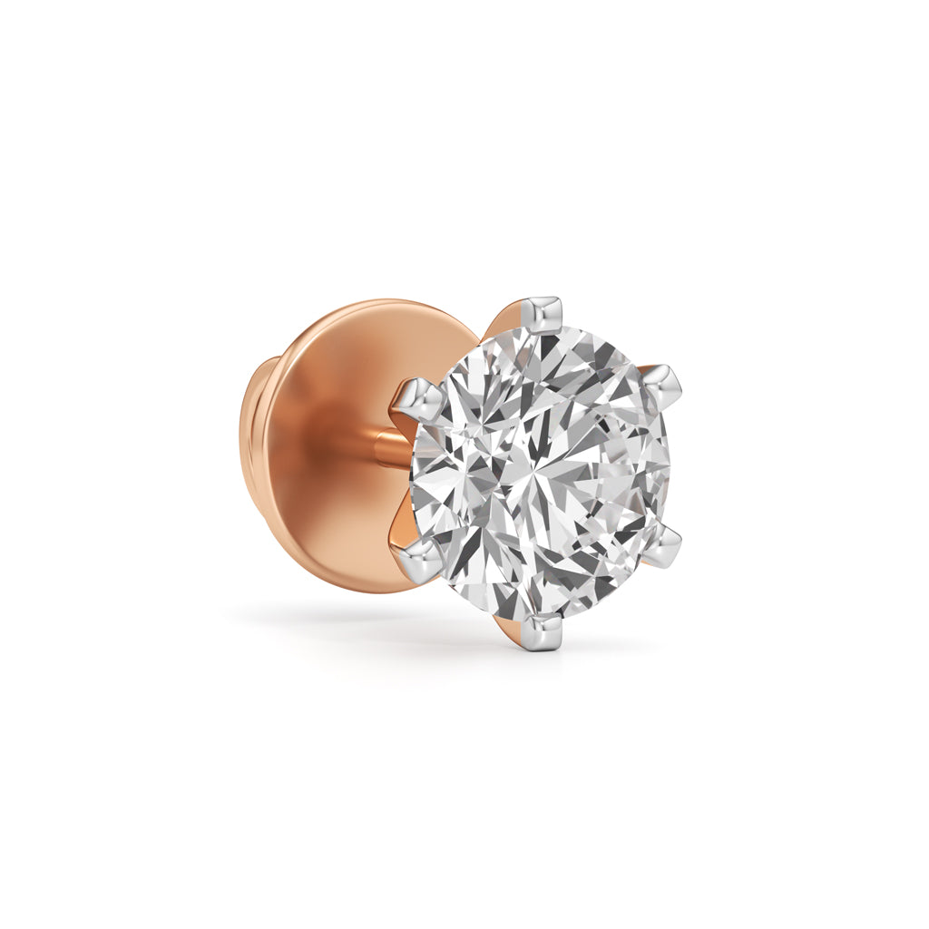 25Ct Round Shape Solitaire Studs Earrings