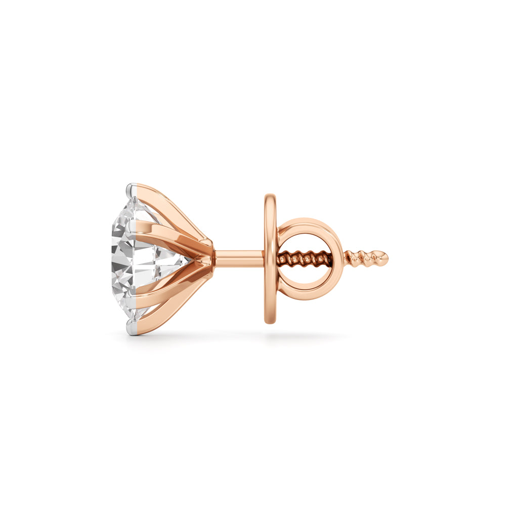 25Ct Round Shape Solitaire Studs Earrings
