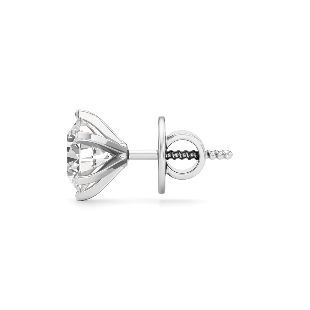 25Ct Round Shape Solitaire Studs Earrings