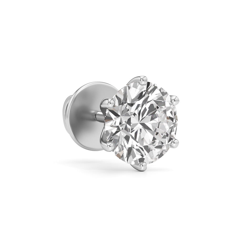 225Ct Round Shape Solitaire Studs Earrings