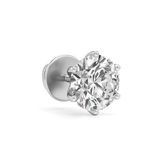 225Ct Round Shape Solitaire Studs Earrings