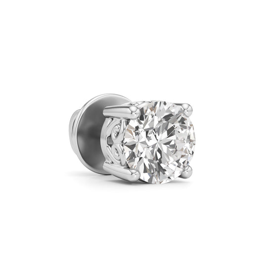 15Ct Round Shape Solitaire Studs Earrings
