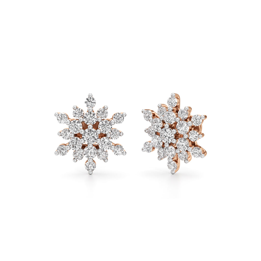 175Ct Round Shape Fancy Studs Earrings