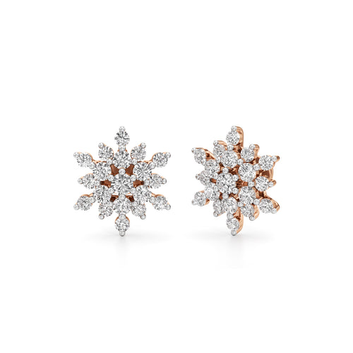 175Ct Round Shape Fancy Studs Earrings
