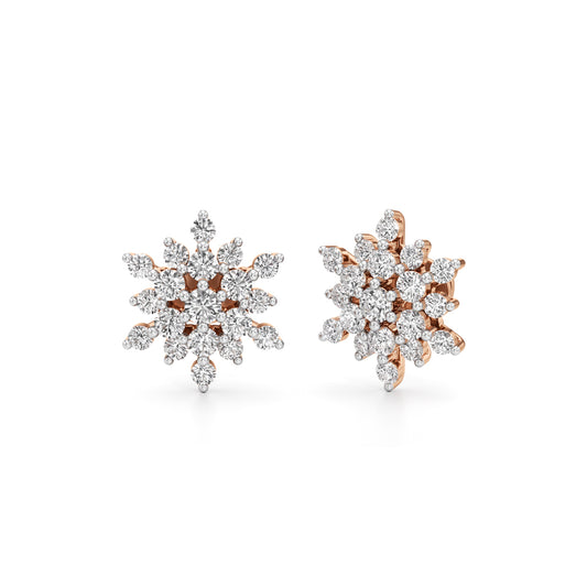 175Ct Round Shape Fancy Studs Earrings