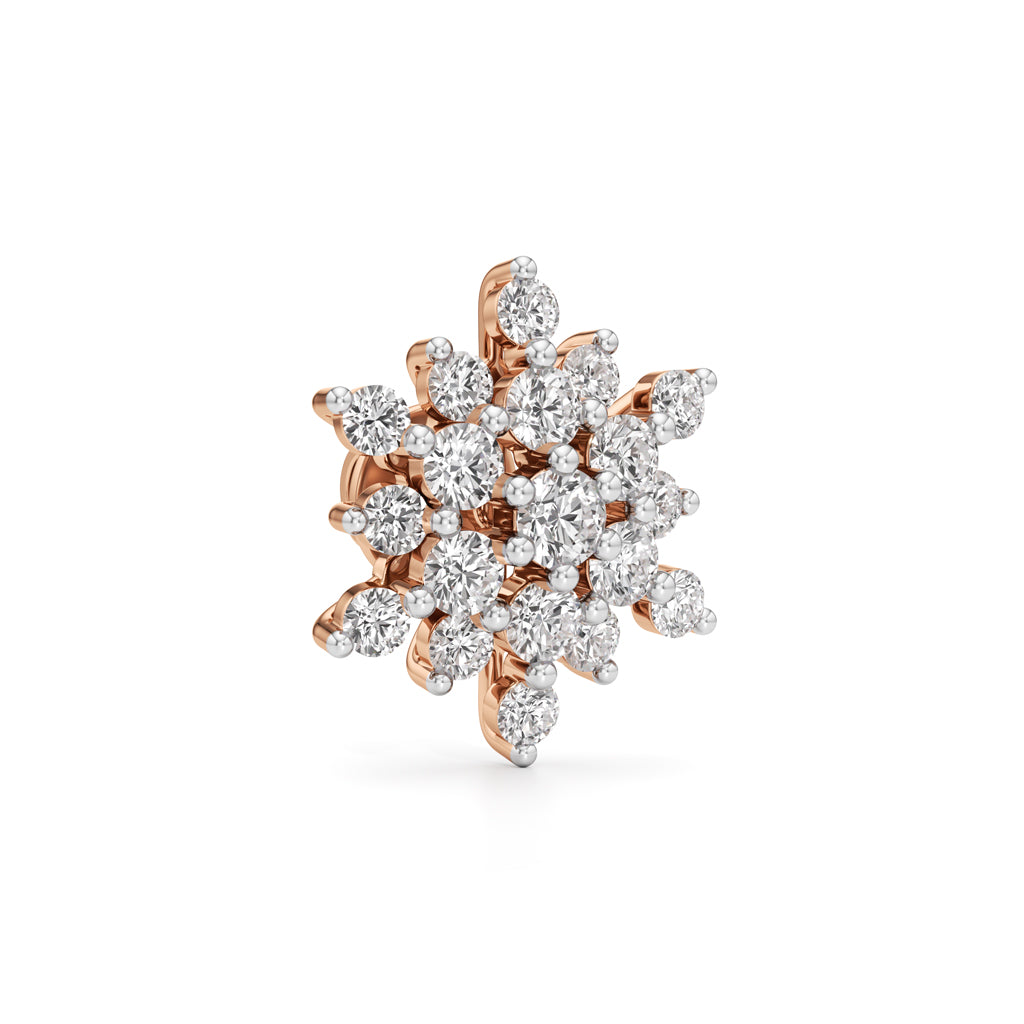 175Ct Round Shape Fancy Studs Earrings