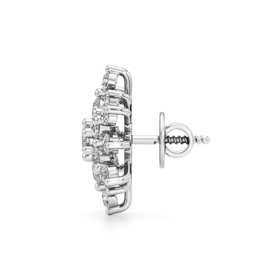 175Ct Round Shape Fancy Studs Earrings