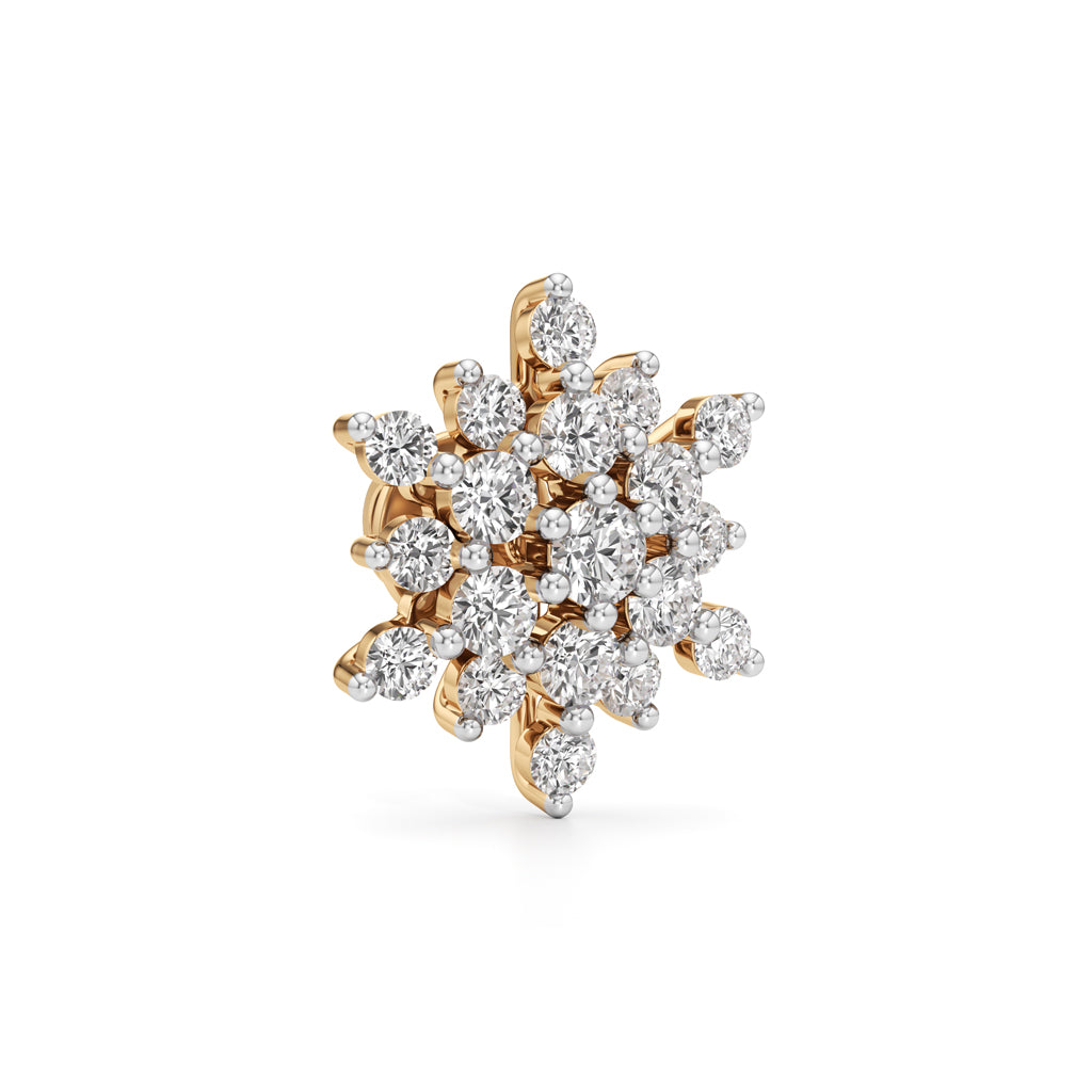 175Ct Round Shape Fancy Studs Earrings