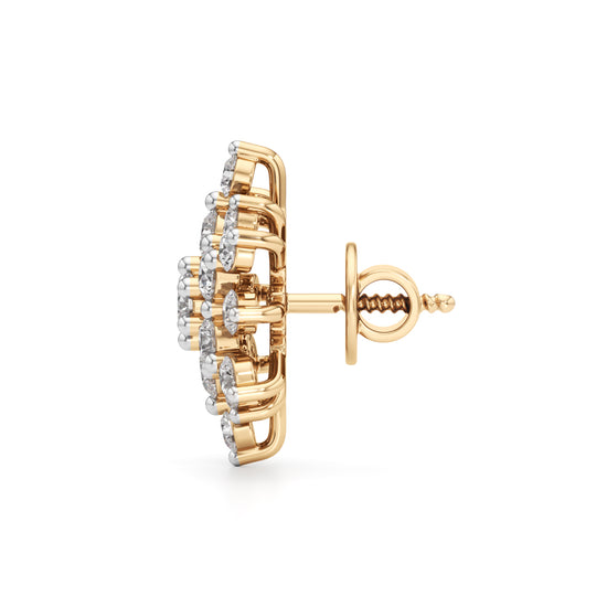 175Ct Round Shape Fancy Studs Earrings