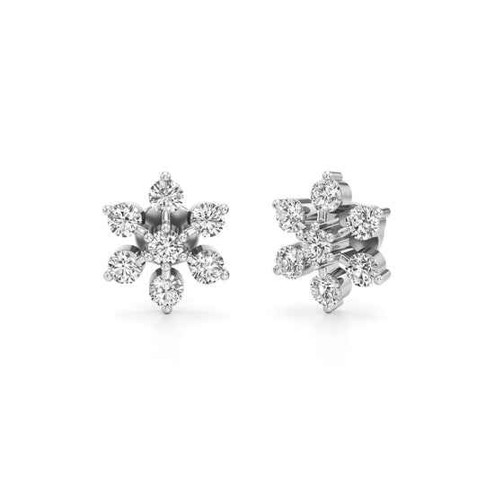 15Ct Round Shape Fancy Studs Earrings