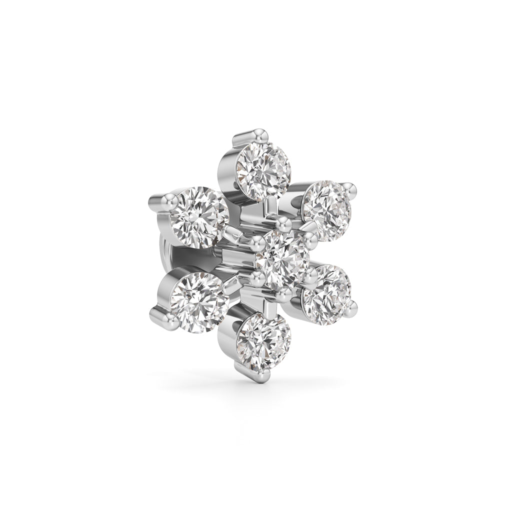 15Ct Round Shape Fancy Studs Earrings